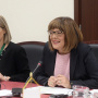 16 October 2019 National Assembly Speaker Maja Gojkovic and the Parliament Speaker of Zimbabwe Jacob Fransic Mudenda and Speaker of Senate Mable Memory Chinomona